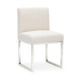 Pensel Dining Chair upholstered seat density and firm high-resilience foam padding close-up