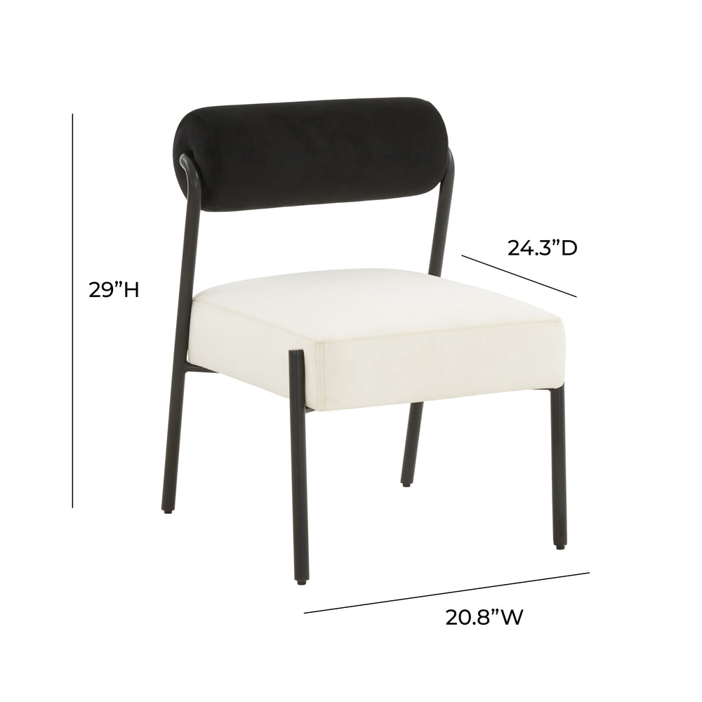 Jolene Velvet Accent Chair dimensions