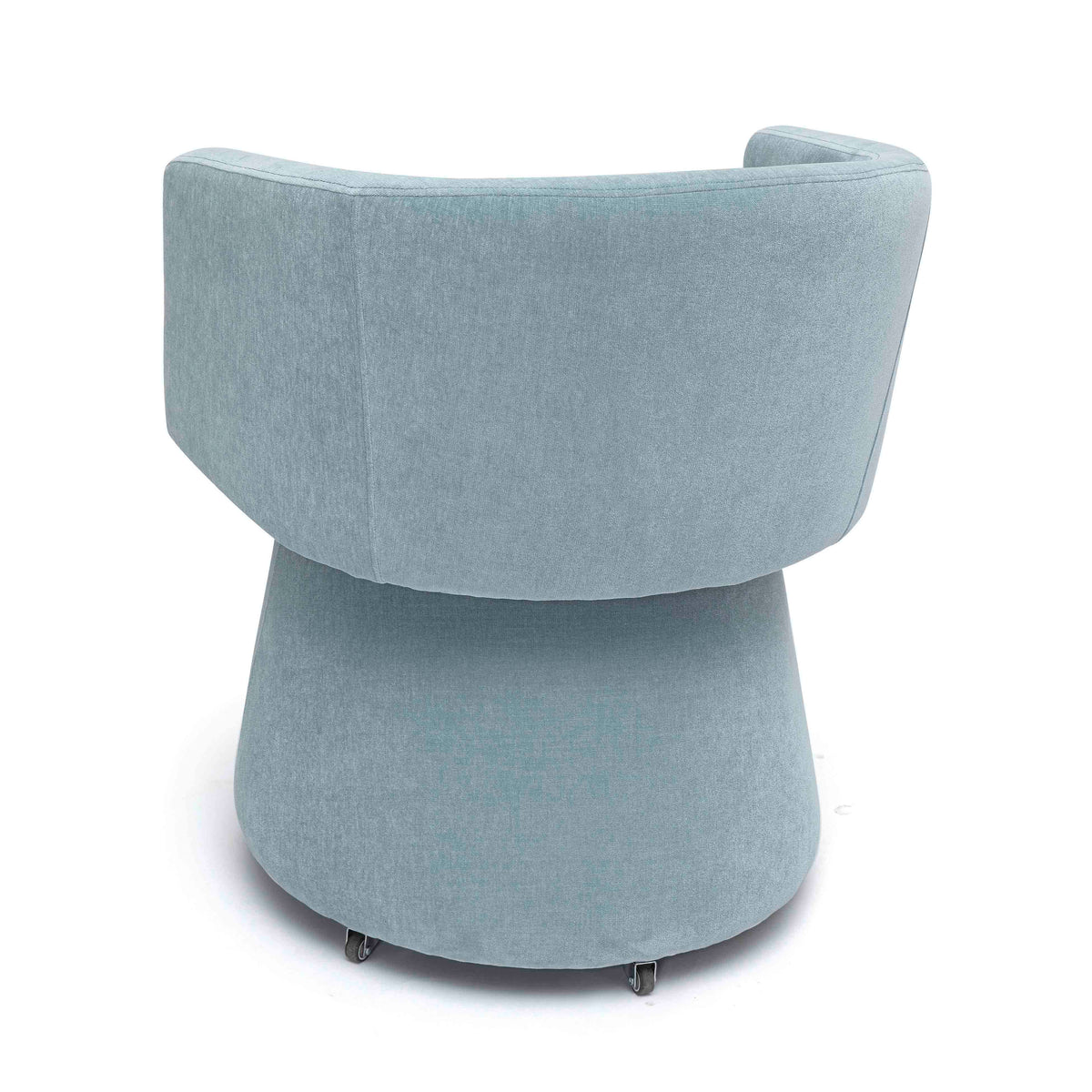 Kristen Rolling Desk Chair in Pink chenille front view