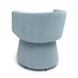Kristen Rolling Desk Chair in Pink chenille front view