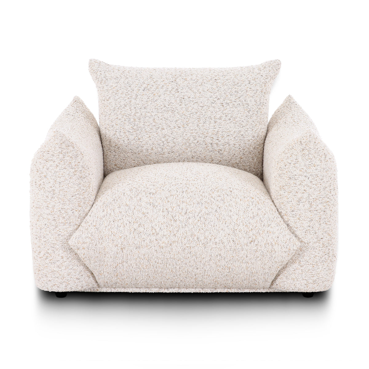 Saint Tropez Nubby Fabric Armchair in Sand - View 3