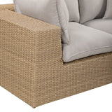 Cali outdoor sofa high-density foam cushion compression detail