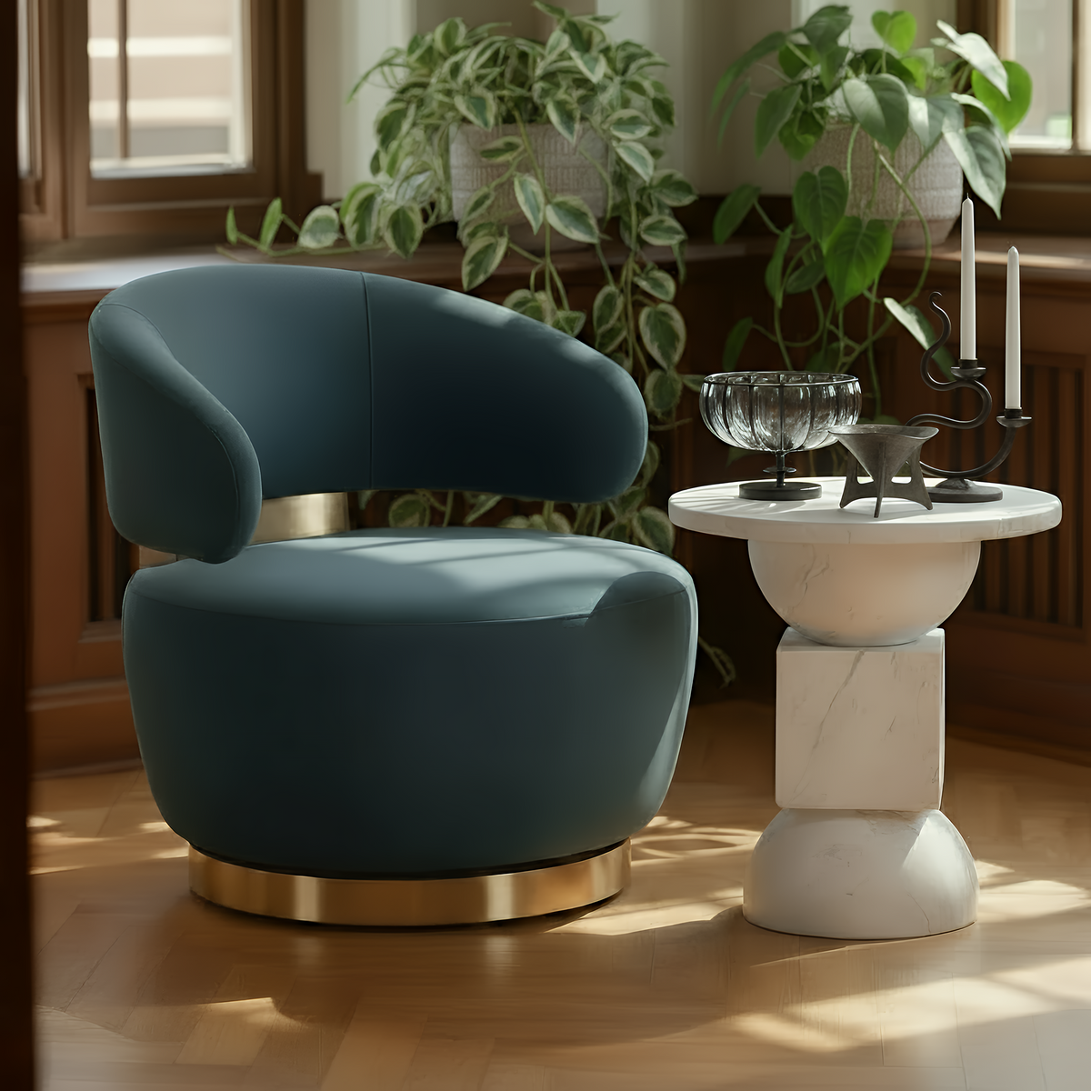Austin Swivel Accent Chair - View 9