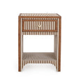 Kora 18" Cotton Jute 1-Drawer Contract-Grade Nightstand - View 2