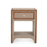 Kora 18" Cotton Jute 1-Drawer Contract-Grade Nightstand - View 2