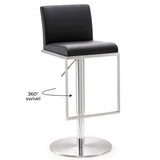 Amalfi Performance Vegan Leather Adjustable Stool - View 33