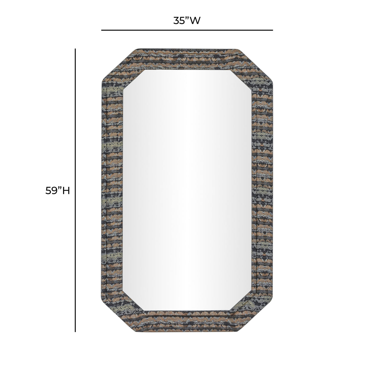 Charlene 35"X59" Jewel Wall Mirror - View 6