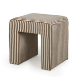 Studio lighting view of terracotta Byron Square Cotton Jute Ottoman