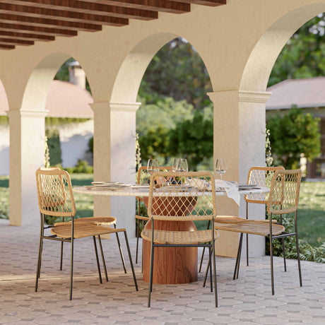 Cynthia 54" Concrete Indoor/Outdoor Dining Table - View 2