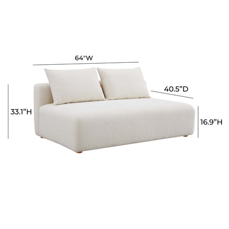 Hangover 64" Armless Loveseat - View 5