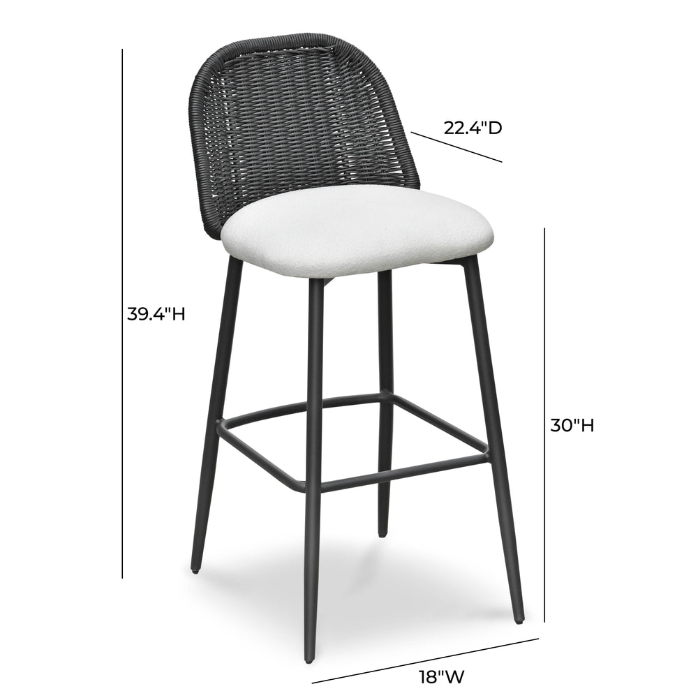 Alexa Performance Fabric Outdoor Stool dimensions