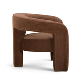 Malone Accent Chair in Blush textured velvet front view