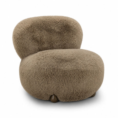 Pucker Accent Chair styled in a modern minimalist bedroom corner