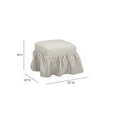 Gertrude Performance Linen Skirted Ottoman - View 13