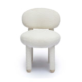 Manu Performance Fabric Side Chair angled rear perspective showing monolithic structure