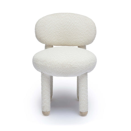 Manu Performance Fabric Side Chair angled rear perspective showing monolithic structure