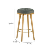 Oodle Performance Vegan Mohair Bar and Counter Stool architectural silhouette side angle