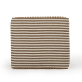 Studio lighting view of brown Byron Square Cotton Jute Ottoman