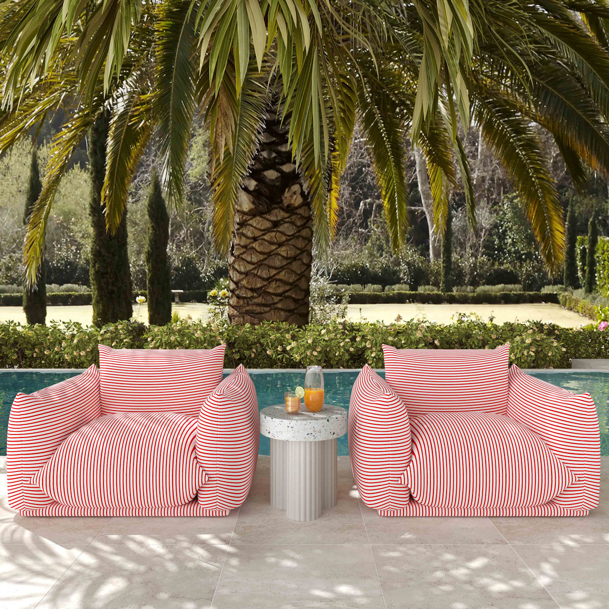 Saint Tropez Stuffed Indoor/Outdoor Armchair - View 14