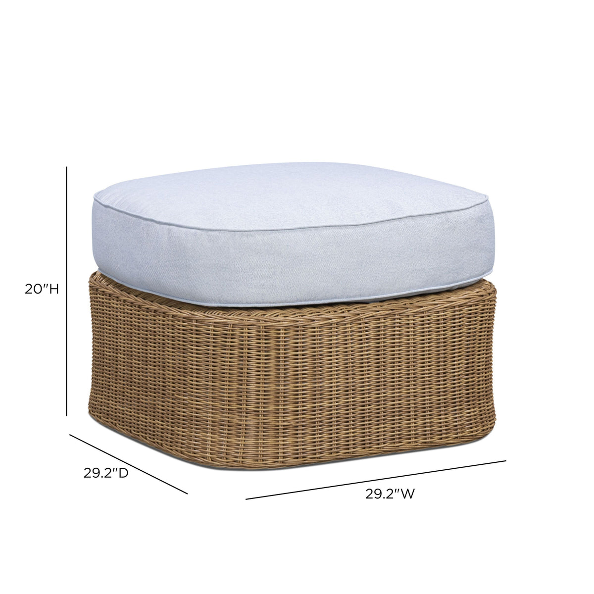 Axel Boucle Outdoor Ottoman - View 12