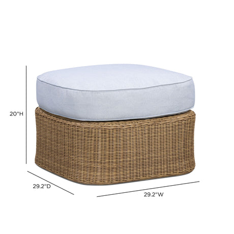 Axel Boucle Outdoor Ottoman - View 12