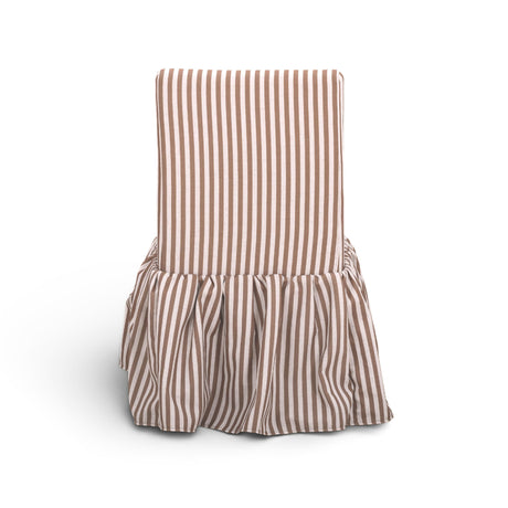 Gertrude Striped Performance Linen Skirted Dining Chair - View 17