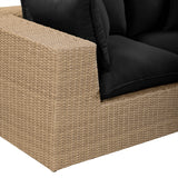Cali 120-inch modular outdoor sofa evening garden patio view
