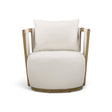 Paolo cream upcycled basketweave outdoor accent chair front view