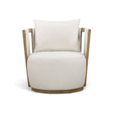 Paolo cream upcycled basketweave outdoor accent chair front view
