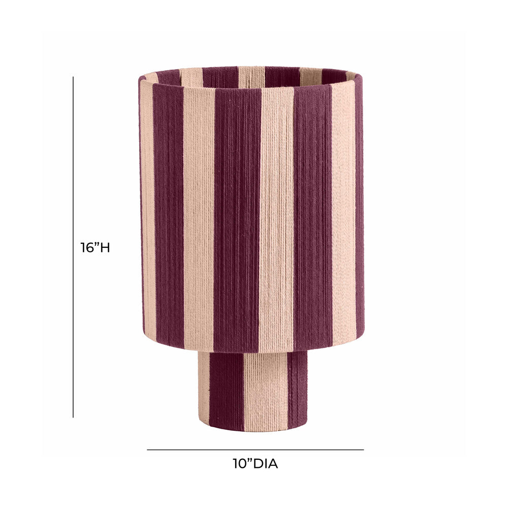 Guinevere Striped Cotton Table Lamp dimensions