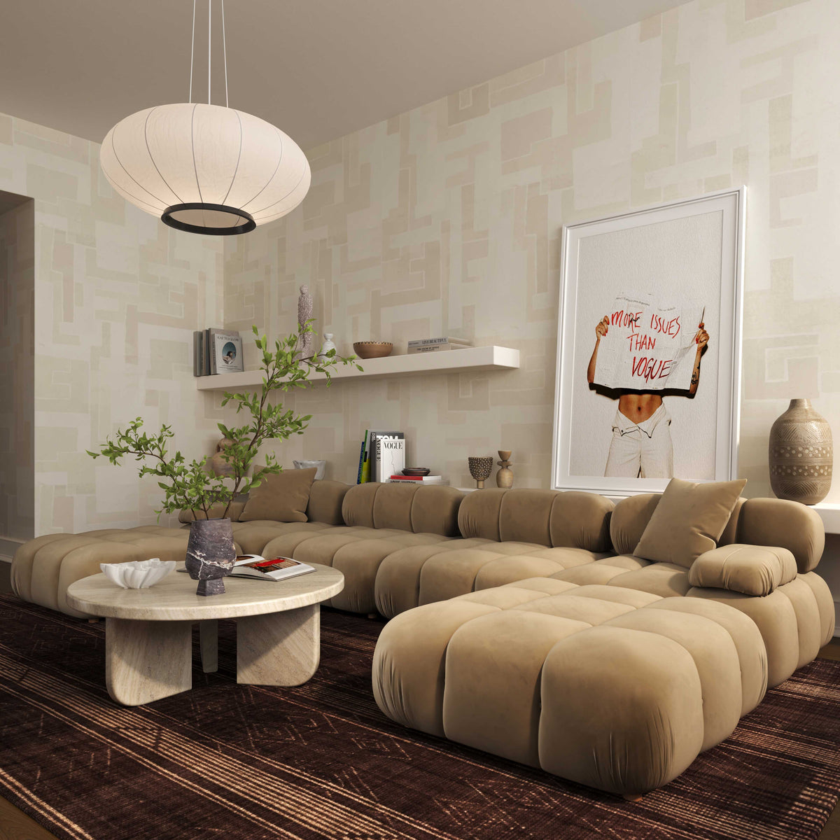 Calliope Performance Modular Armless Chair - View 16