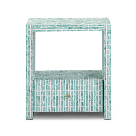 Tia 20" Mother of Pearl Nightstand - View 2