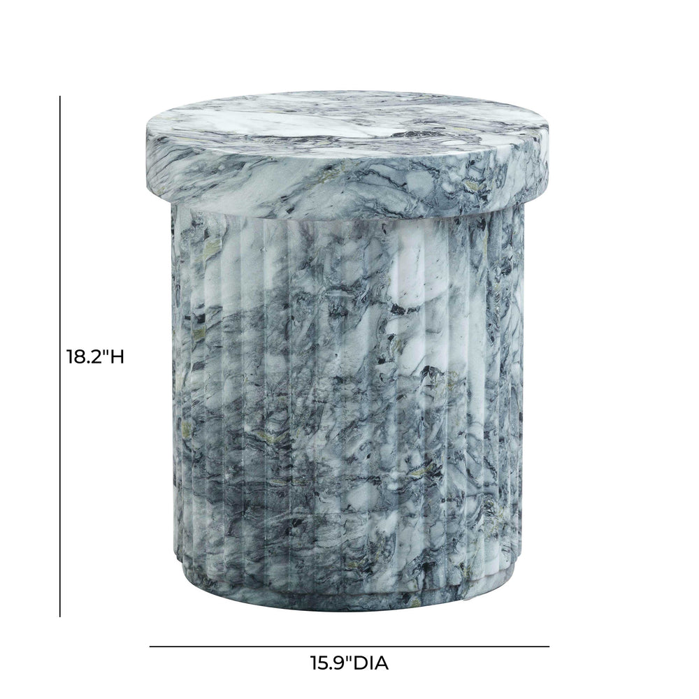 Serafina Faux Marble Concrete Indoor / Outdoor Side Table dimensions
