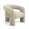 Malone Distressed Textured Velvet Accent Chair front elevation view