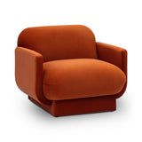 Azalea Performance Velvet Accent Chair styled in a modern living room setting