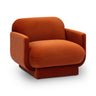 Azalea Performance Velvet Accent Chair styled in a modern living room setting