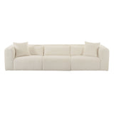 Close-up of cushion connection and seamless modular sofa joinery