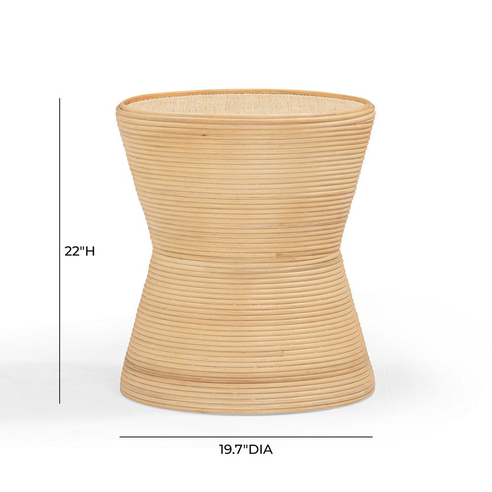 Henri Natural Rattan Side Table dimensions
