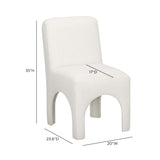 Tomlin Performance Chenille Dining Chair in Light Pink side view