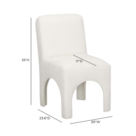Tomlin Performance Chenille Dining Chair in Light Pink side view