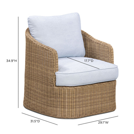 Axel Boucle Outdoor Accent Chair - View 16