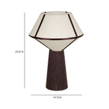 Josephine Upwards Table Lamp styled on contemporary living room console table