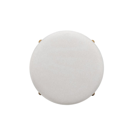 Oodle Performance Vegan Mohair Bar and Counter Stool top view of circular seat cushion