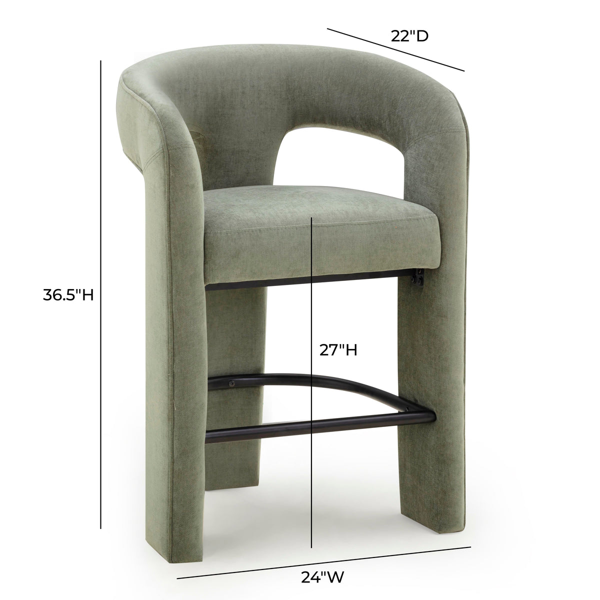 Malone Performance Chenille Stool - View 20