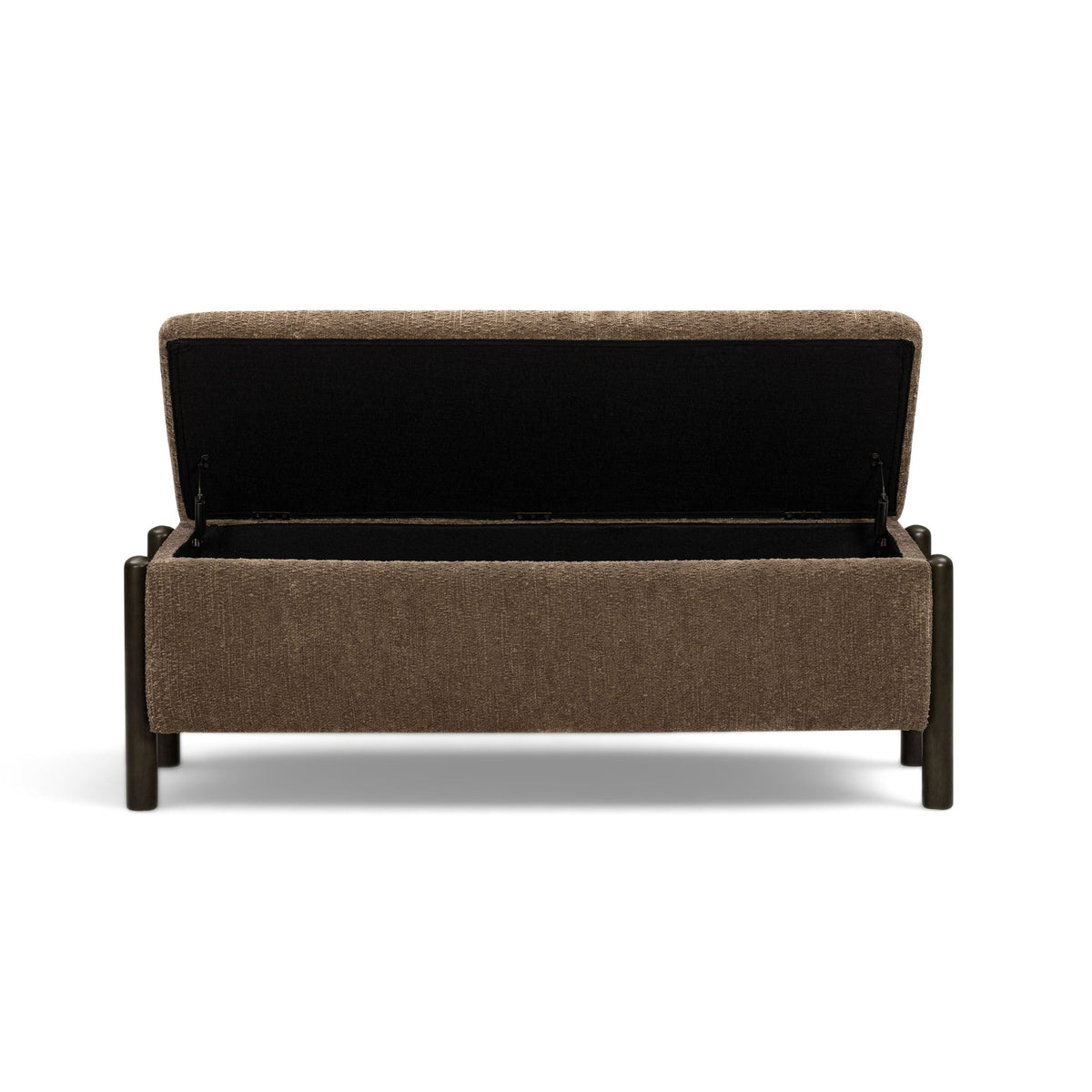 Abby 52" Nubby Fabric Storage Bench - View 15