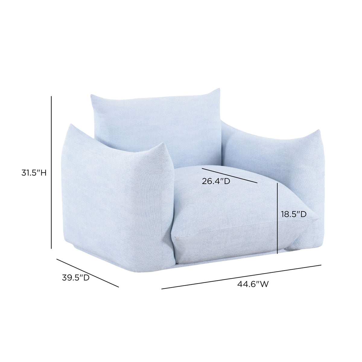 Saint Tropez Stuffed Indoor/Outdoor Armchair - View 6