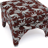 Raji Leopard Performance Jacquard Ottoman - View 5