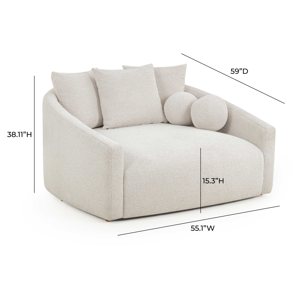 Hanim 54" Boucle Daybed dimensions