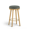 Oodle Performance Vegan Mohair Bar and Counter Stool high angle view showing seat contours