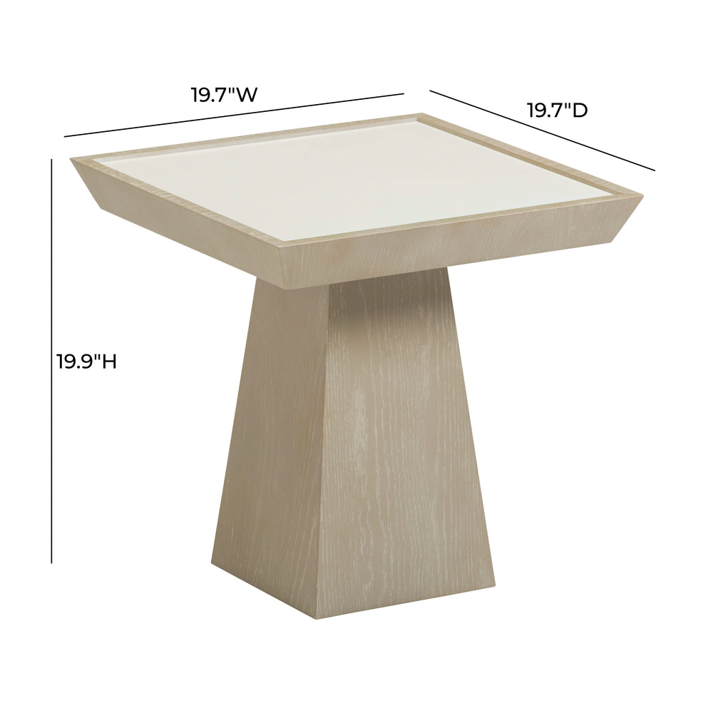 Coco Washed Ash Side Table dimensions
